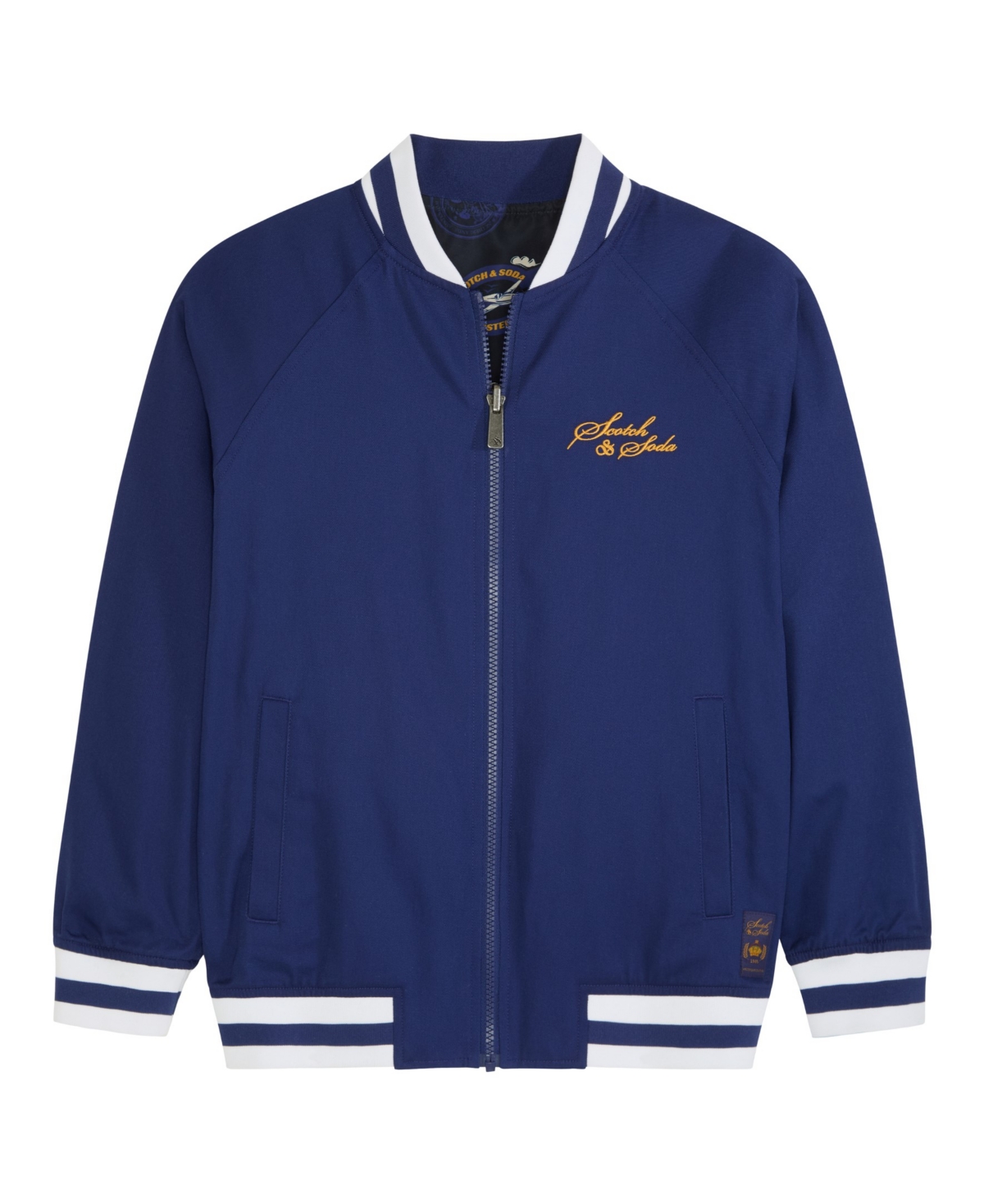 Scotch & Soda Big Boys Reversible Bomber Jacket In Evening Skies