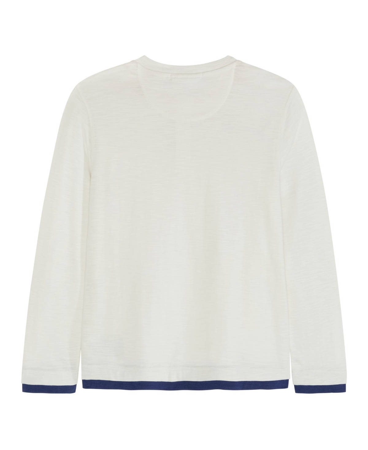 Scotch & Soda Big Boys Slub Jersey Henley T-shirt In Swan