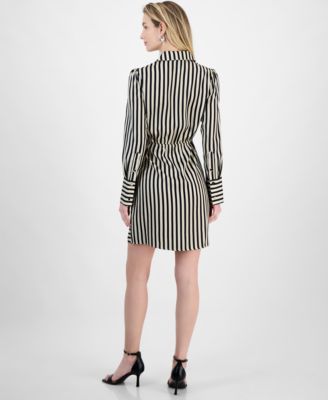 Sam Edelman Women's Cabana Striped Long-Sleeve Shirtdress - Macy's