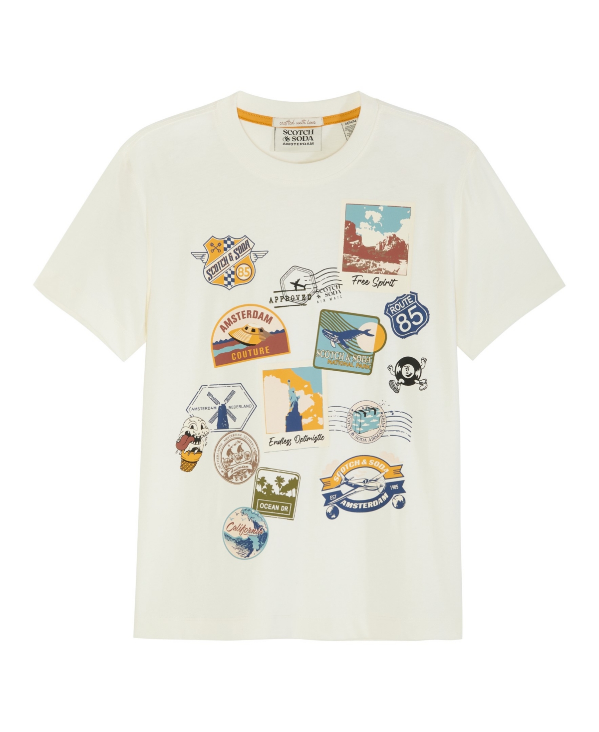 Scotch & Soda Big Boys Short Sleeve Graphic Tee In Swan