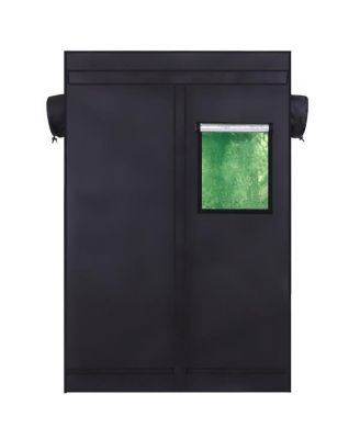 Dismountable Hydroponic Grow Tent for Home Use with Window - Black Indoor Plant Tent