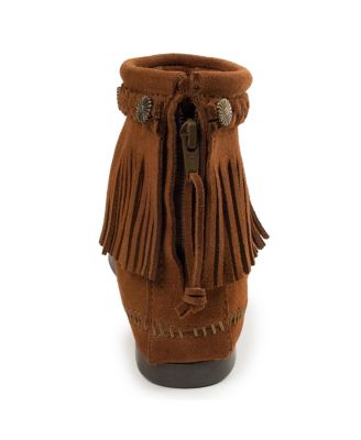 Women's Suede High Top Back Zip Boots