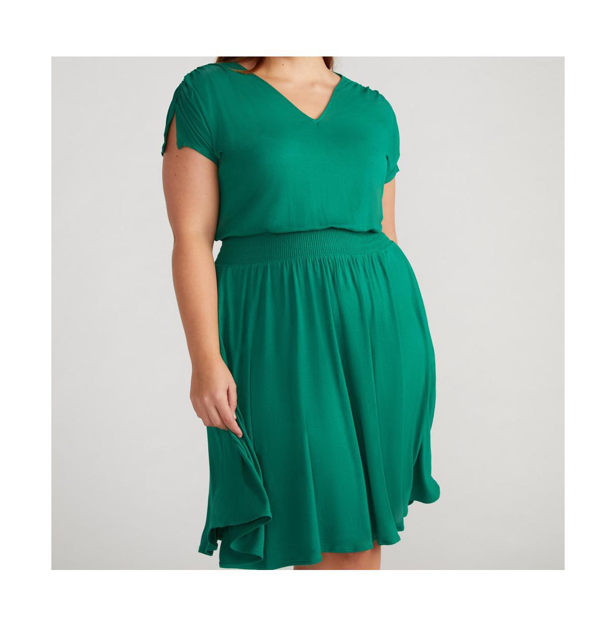 Universal Standard Plus Size Minetta Liquid Jersey Dress - Lily pad