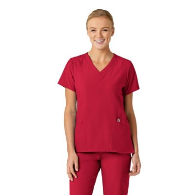 Plus Size W123 Stylized V-Neck Scrub Top