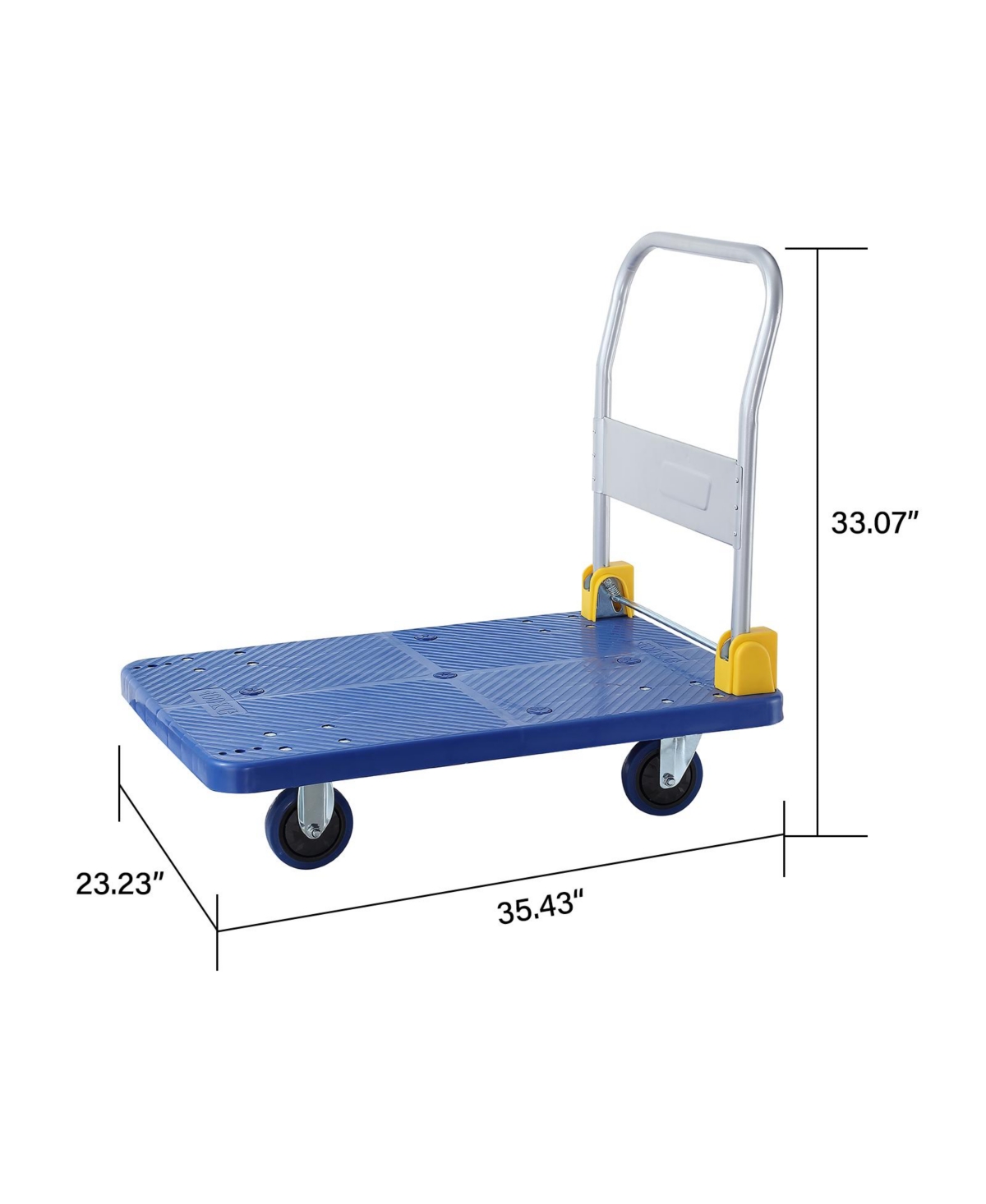 Flynama Foldable Push Hand Cart, Platform Truck with lbs. Weight Capacity