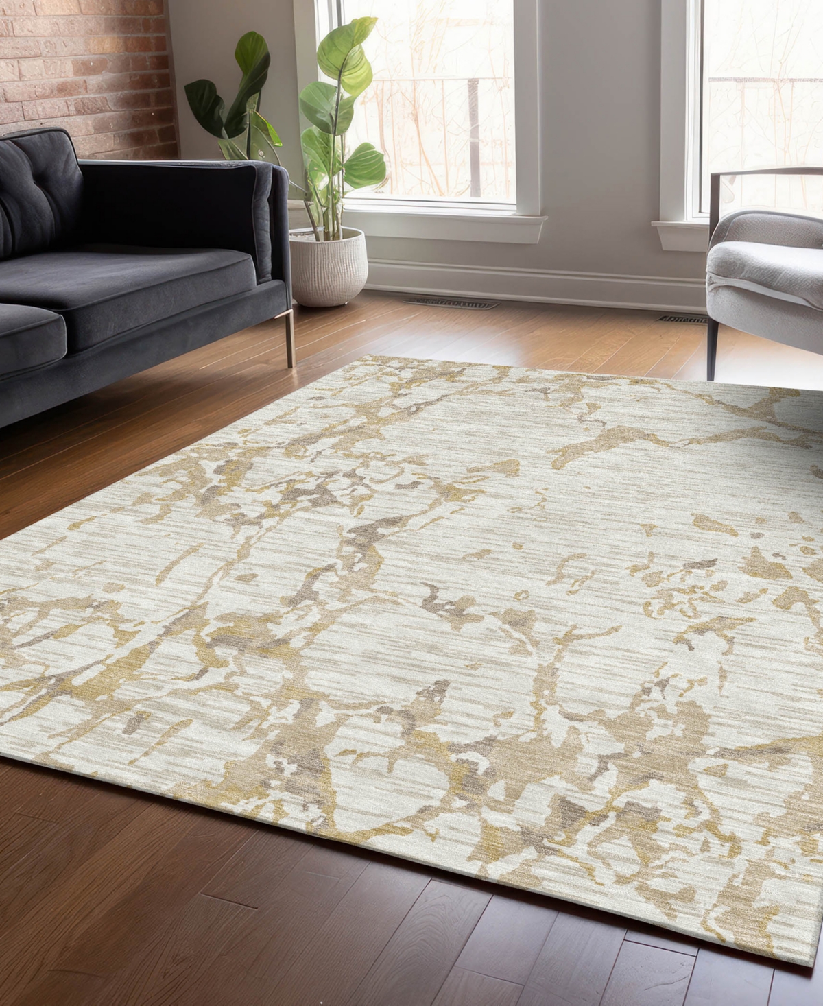 Addison Chantille Machine Washable Acn1046 9'x12' Area Rug In Ivory