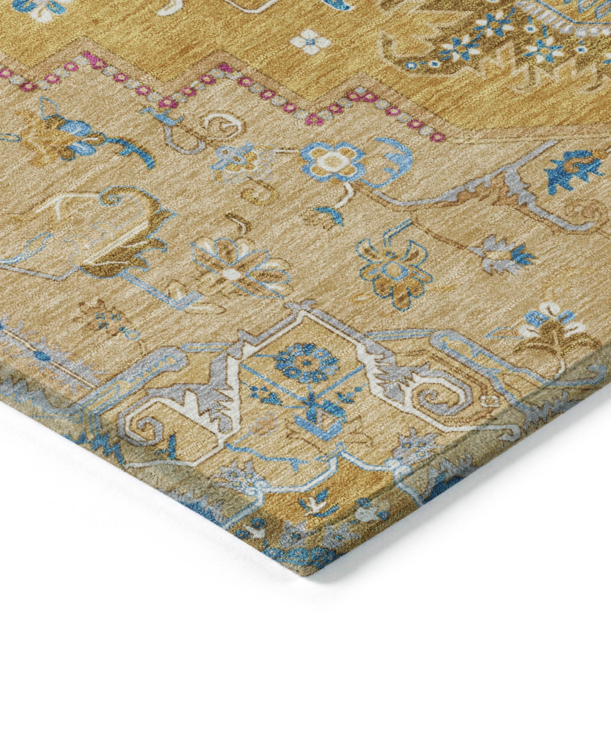 Addison Chantille Machine Washable Acn1036 8'x10' Area Rug In Gold