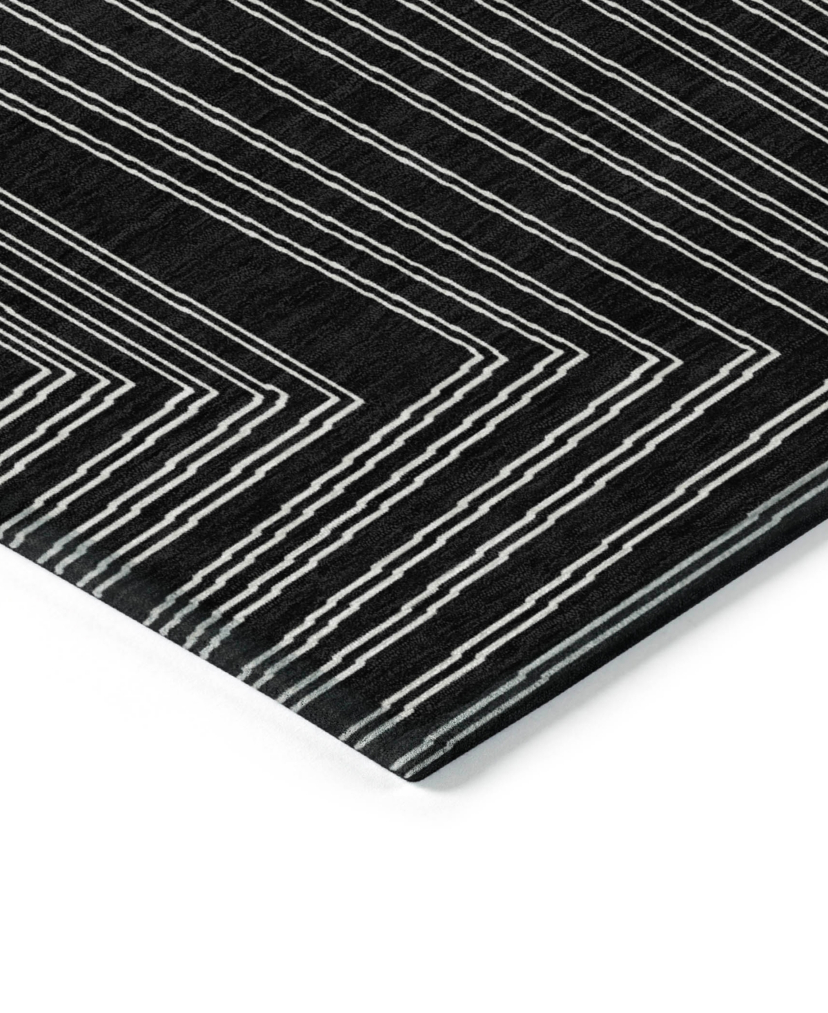 Addison Chantille Machine Washable Acn1045 5'x7'6" Area Rug In Black