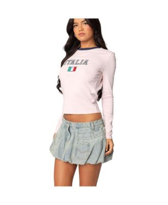 Womens Italy Long Sleeve T Shirt