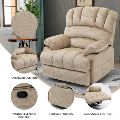 Large Size Recliner Chair In Fabric For Living  Room