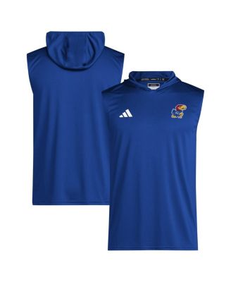 adidas Men s Royal Kansas Jayhawks 2024 Sideline Hoodie Sleeveless Shirt Macy s