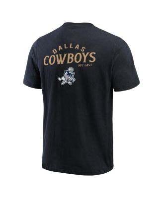 Men's Black Dallas Cowboys Washed Henley T-Shirt