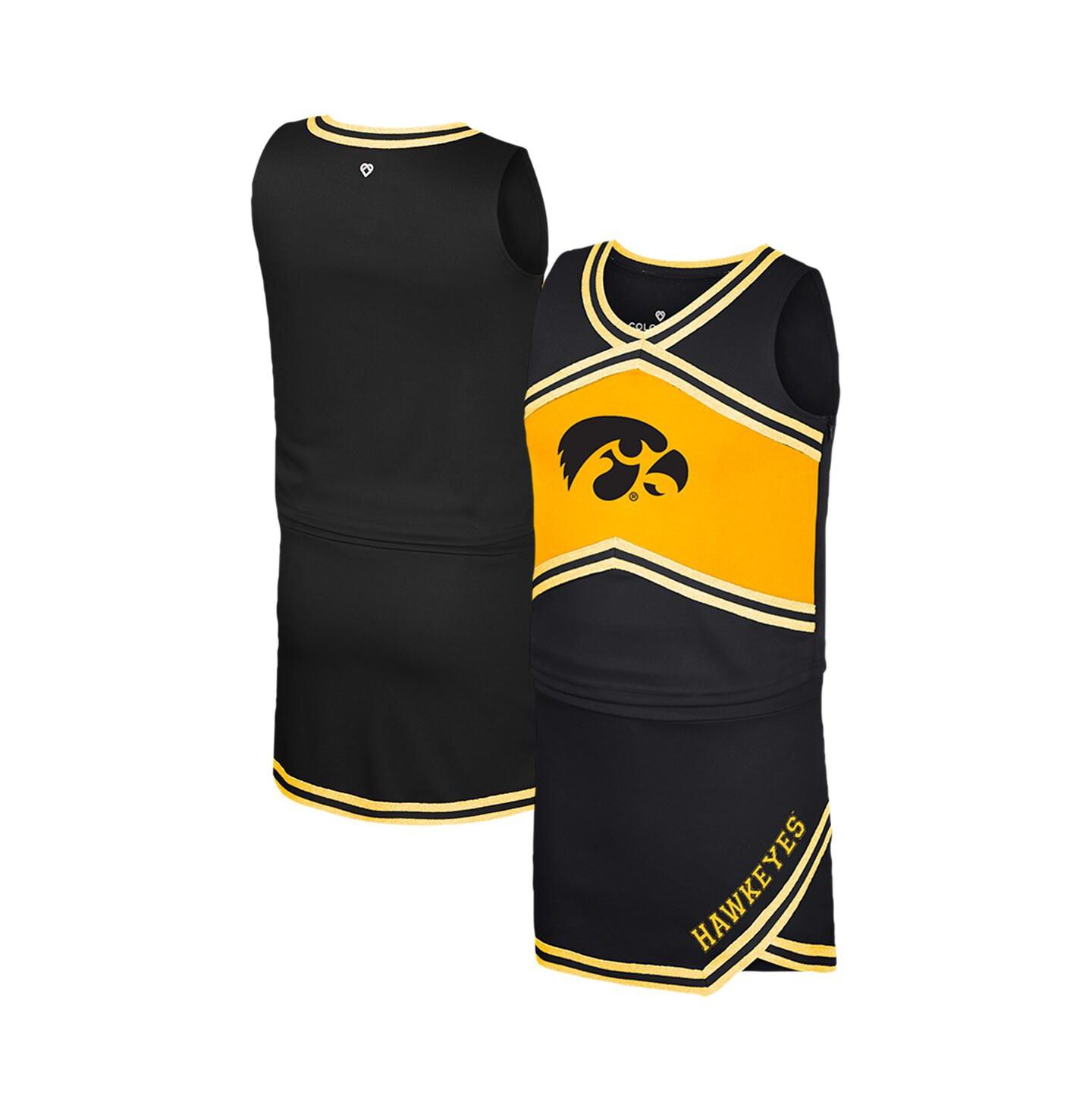 Комплект Colosseum Black Iowa Hawkeyes Cheerleader Top Skirt Set для девочек — фото 1