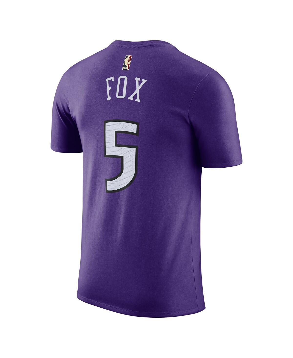 Nike Men's De'Aaron FoxSacramento Kings Classic Edition Name Number T-Shirt - Purple