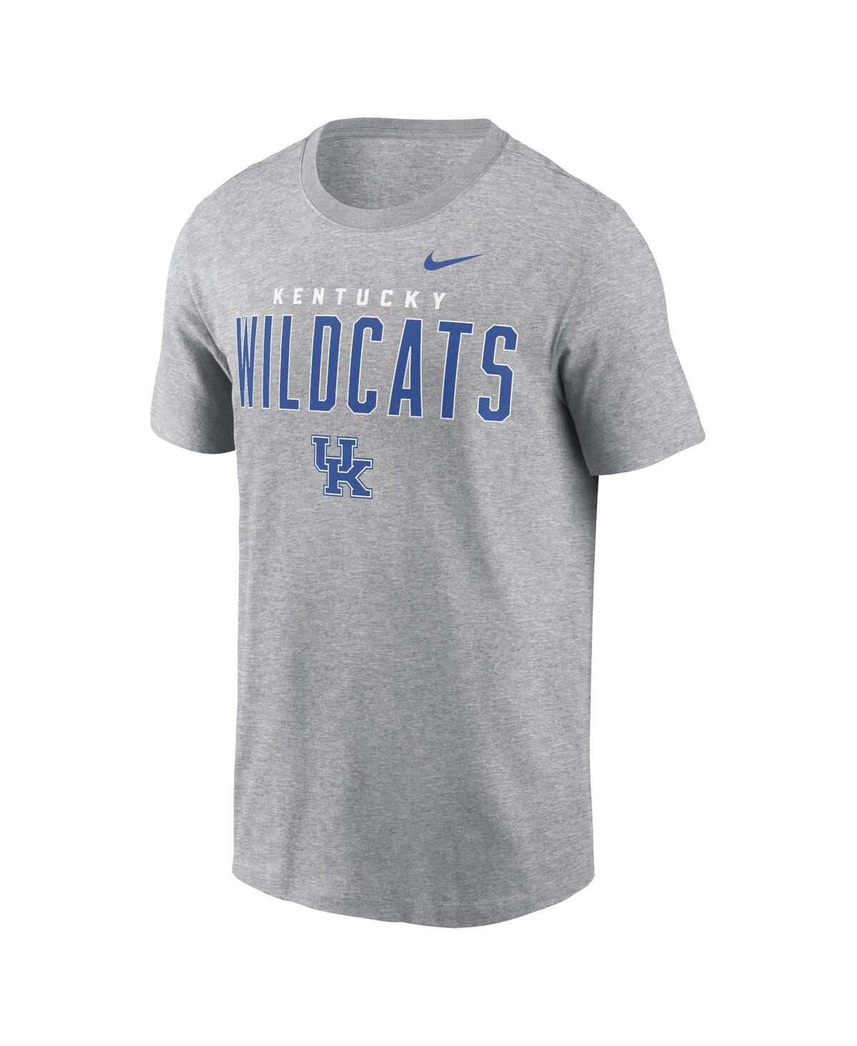 Nike Men'sKentucky Wildcats Campus 2-Hit Primary Mascot T-Shirt - Heather Gray