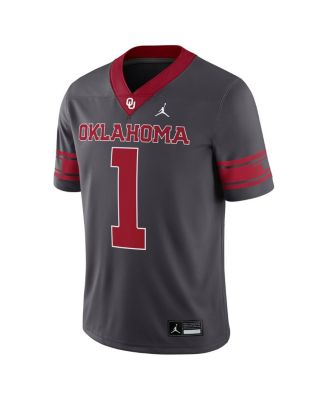 Men's 1 Anthracite Oklahoma Sooners Alternate Game Jersey
