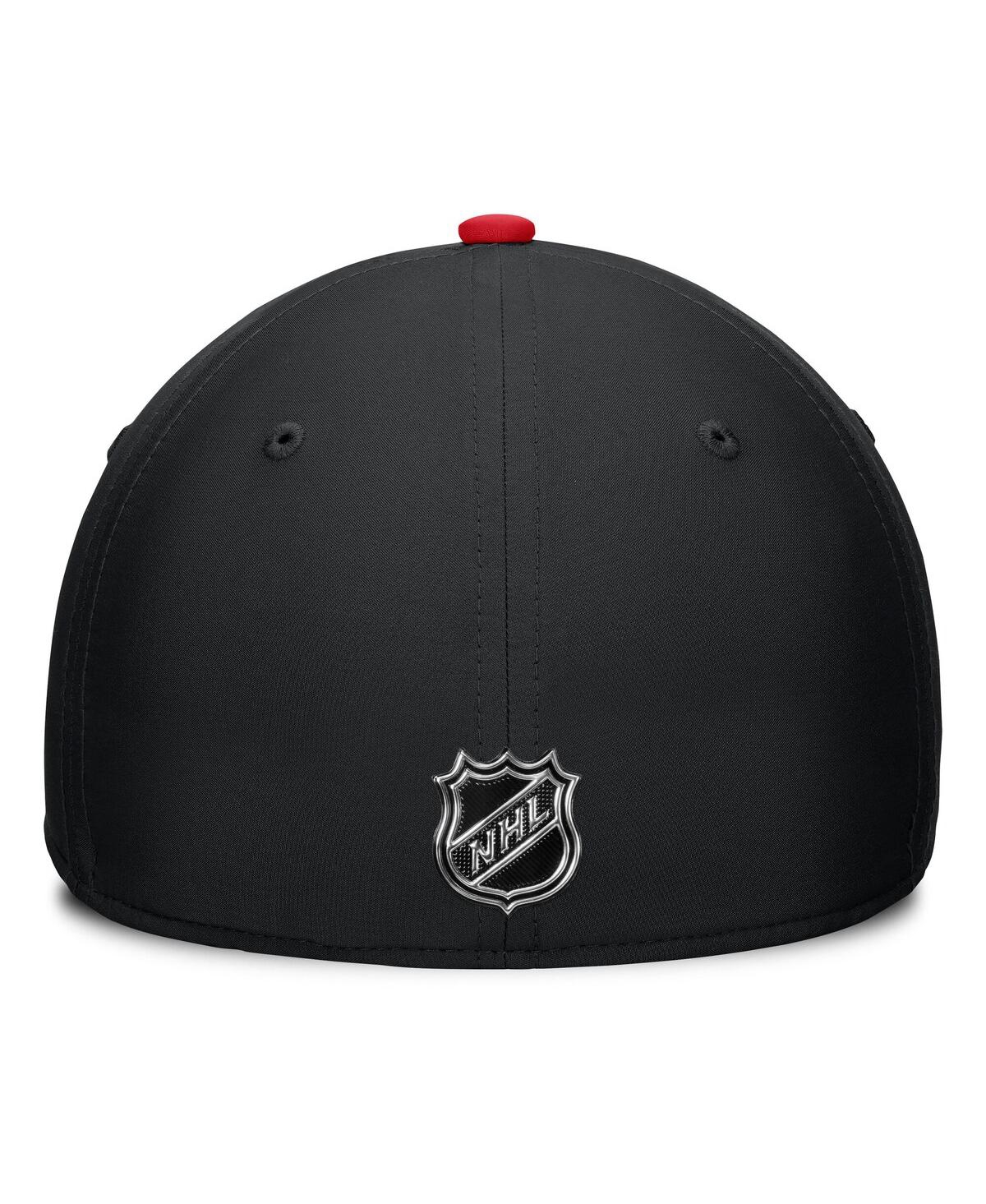 Fanatics Men's Black/red Chicago Blackhawks Authentic Pro Rink Flex Hat In Black,red
