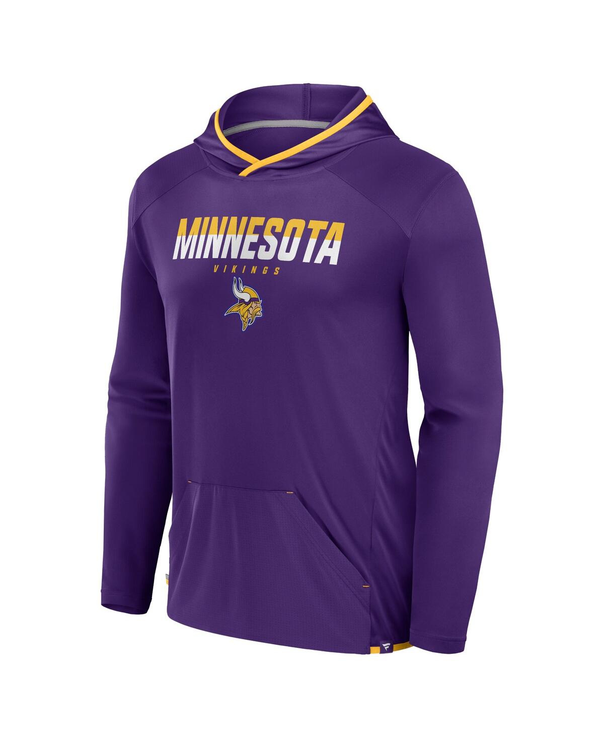 Fanatics Men'sMinnesota Vikings Transitional Defender Hoodie Long Sleeve T-shirt - Purple, Gold