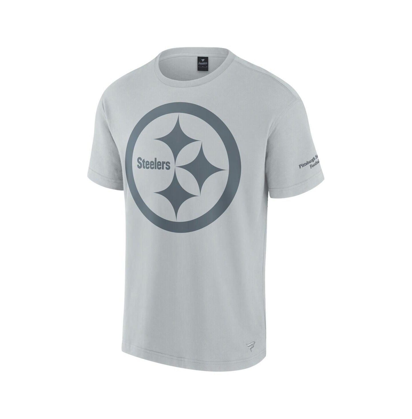 Футболка Fanatics Gray Pittsburgh Steelers Elements Iconic Tri-blend — фото 2