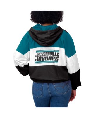 Women's Black Jacksonville Jaguars Color Block Full-zip Windbreaker Jacket
