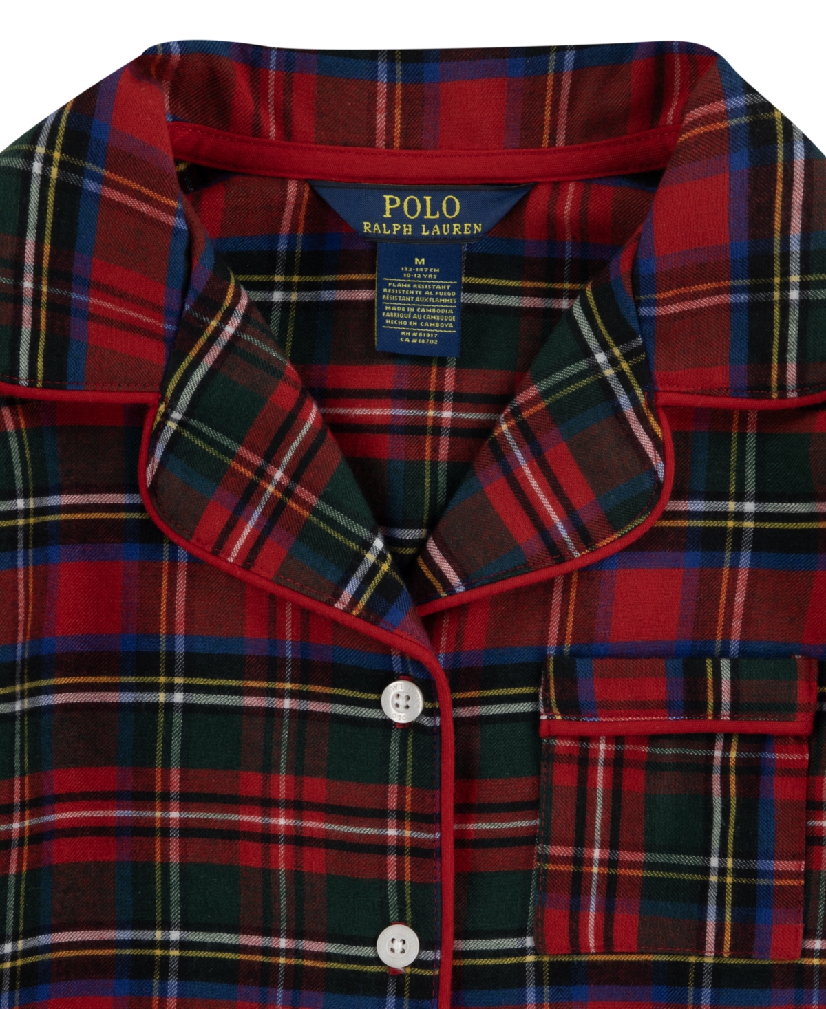 Polo Ralph Lauren Big Woven Long Sleeve and Pant Pajamas, 2-Piece Set
