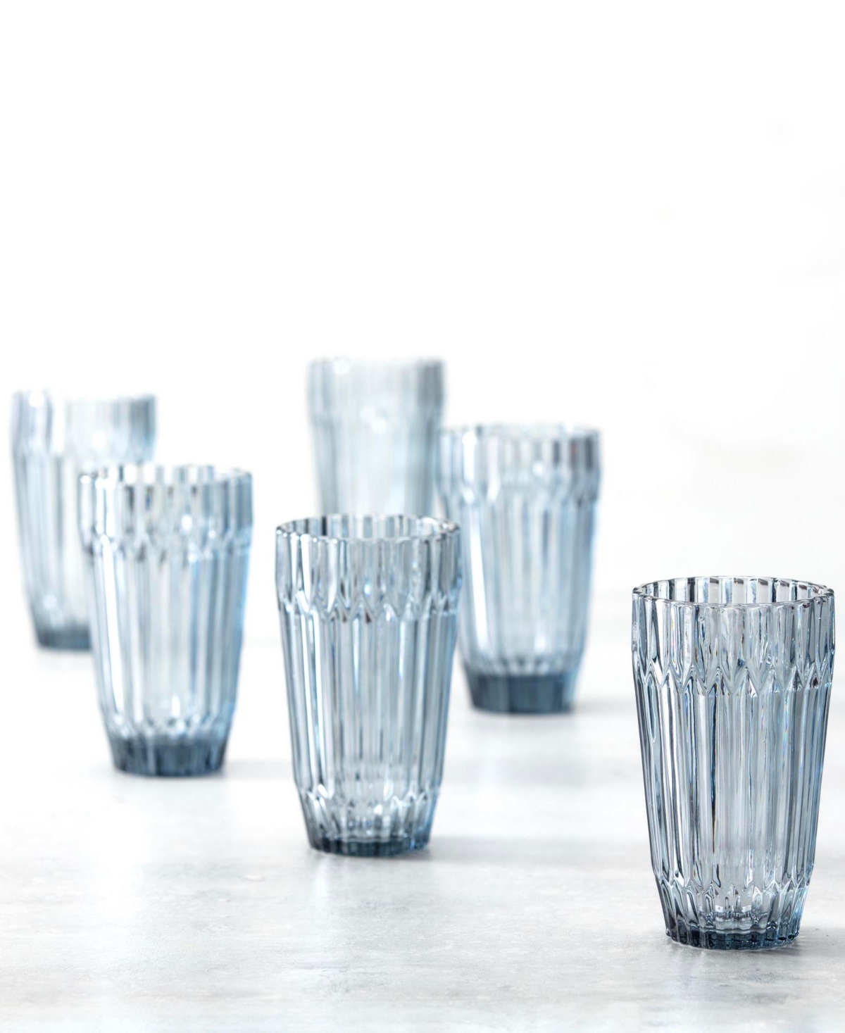 Fortessa Archie Set Of 6 Green Iced Beverage Glasses In Dusk