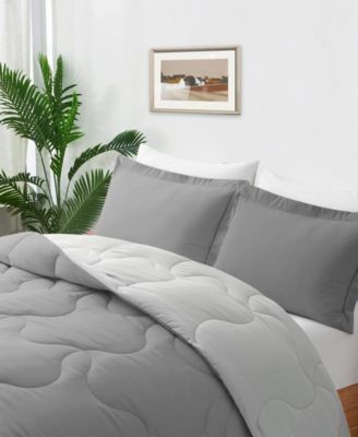 Lightweight Quilted Reversible Down Alternative Comforter Set, 2 Piece, Twin