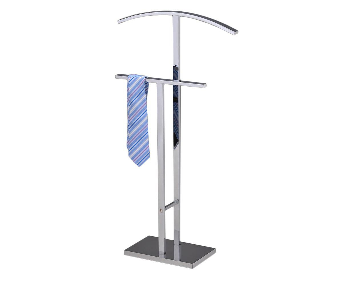Kings Brand Furniture DossiMetal Suit Rack Valet Stand - Chrome