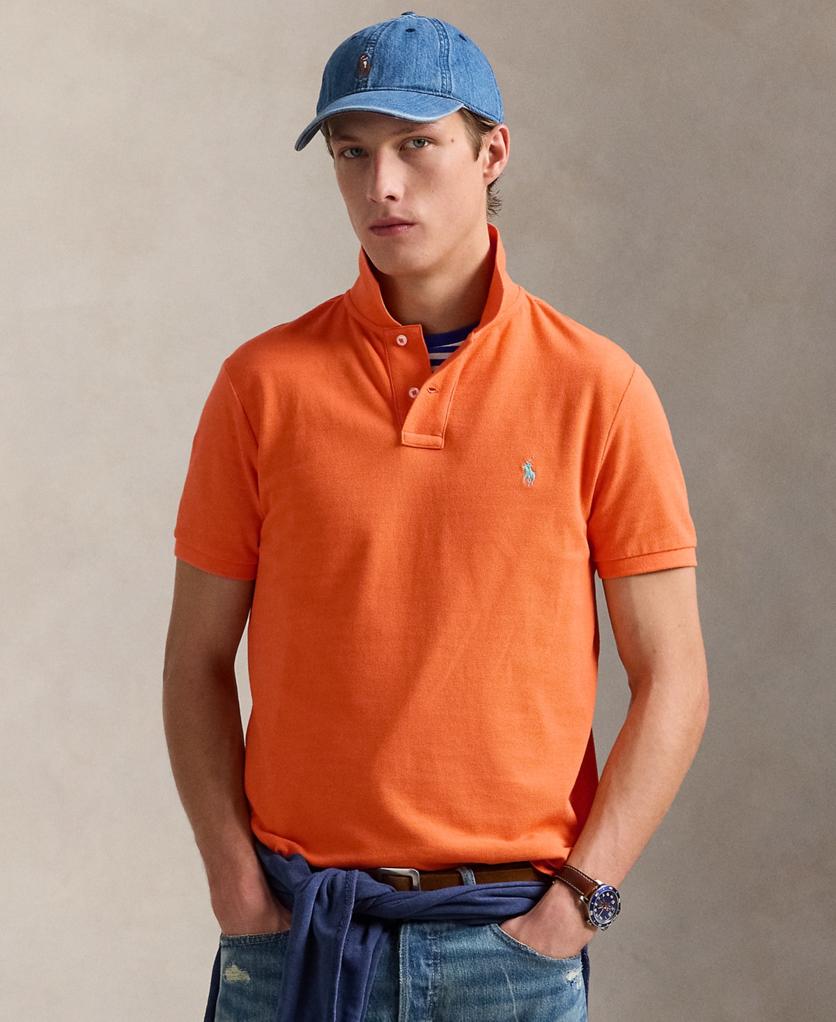 Polo Ralph Lauren Custom Slim Fit Mesh Polo Shirt