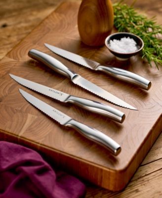 X 4-Piece Stainless Steel 5" Steak Knife Set