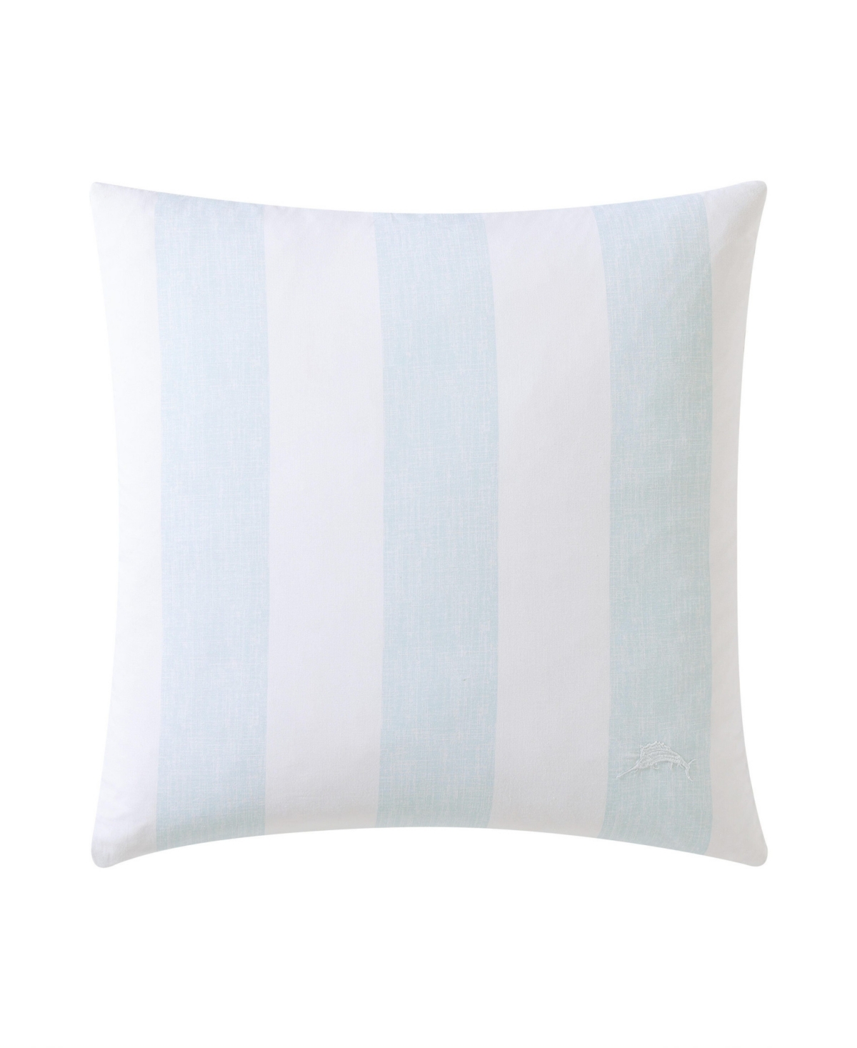 Tommy Bahama Home Closeout!  Awning Stripe Cotton Decorative Pillow, 20" X 20" In Blue Lagoon
