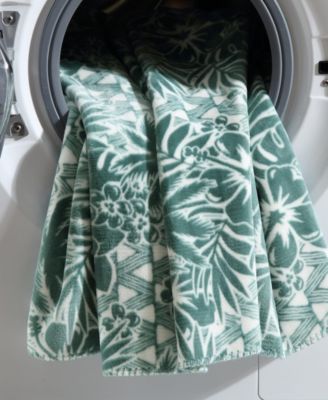 CLOSEOUT! Home Lanikai Fronds Flannel Blanket, Full/Queen