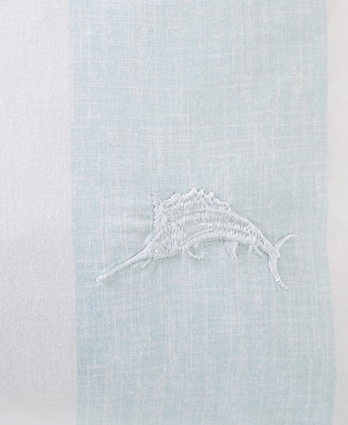 Tommy Bahama Home Closeout!  Awning Stripe Cotton Decorative Pillow, 20" X 20" In Blue Lagoon
