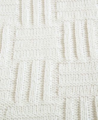 Chain Basket Knit Throw, 60&amp;quot; X 50&amp;quot;