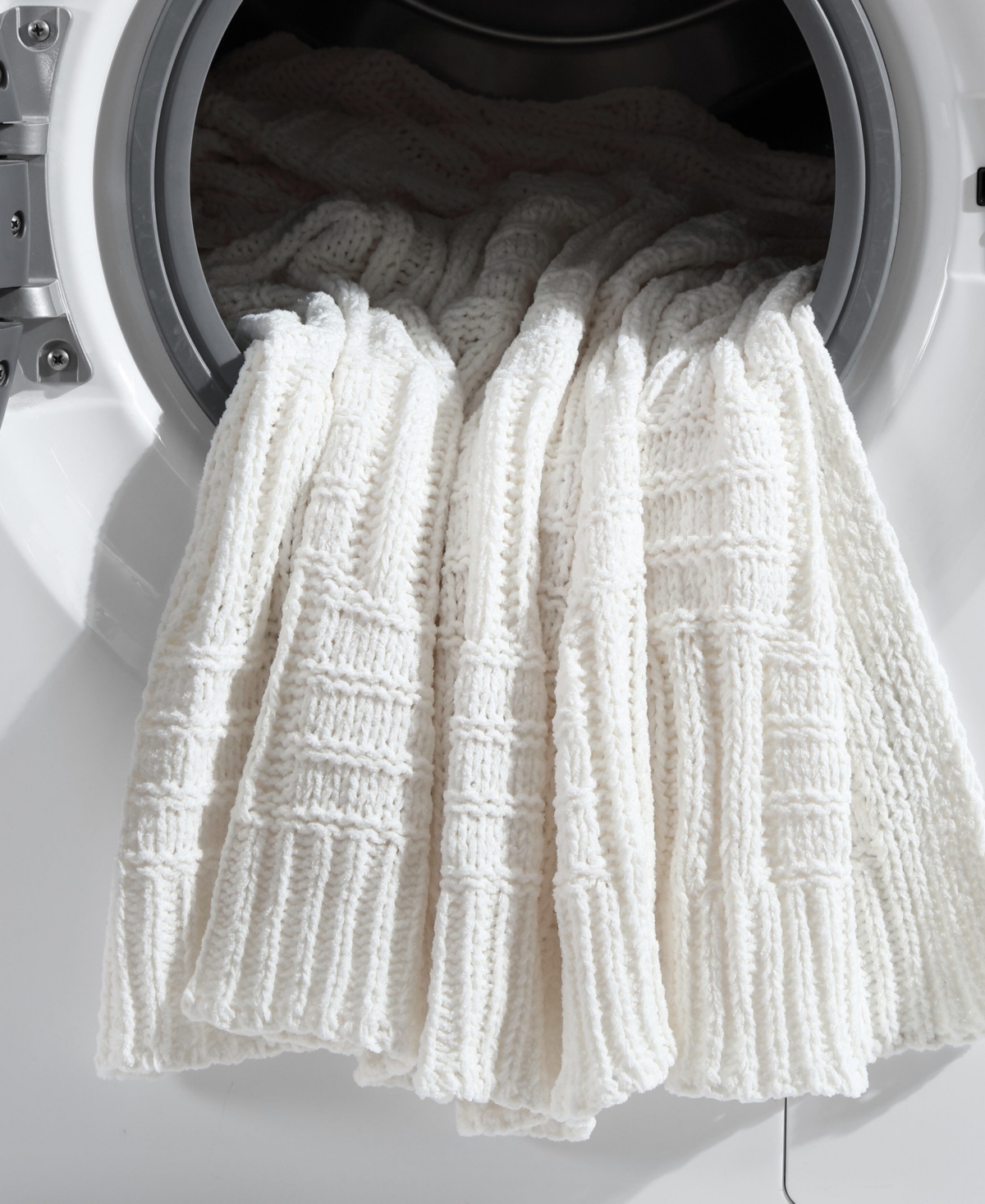 Tommy Bahama Home Chain Basket Knit Throw, 60" X 50" In White Night