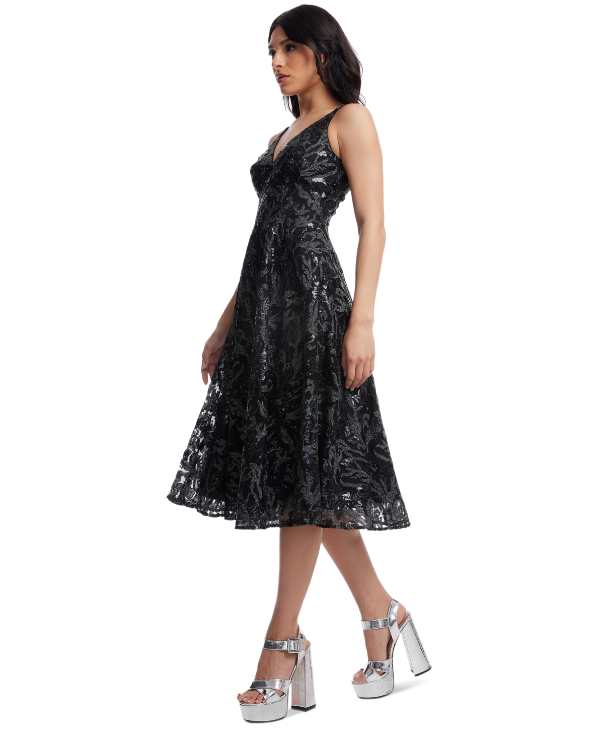 Shop Dress The Population Women's Elisa Embellished Dress In Black Multi