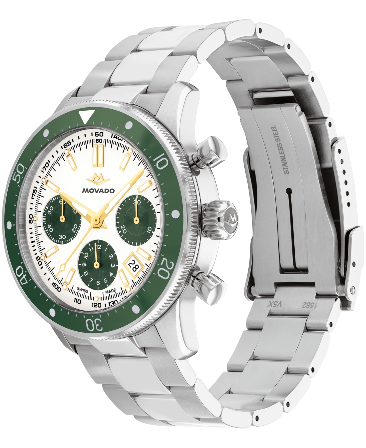Movado Men's Super Sub Sea Alta Swiss Automatic-chronograph Dura Steel 904l Watch, 43mm In Silver-tone