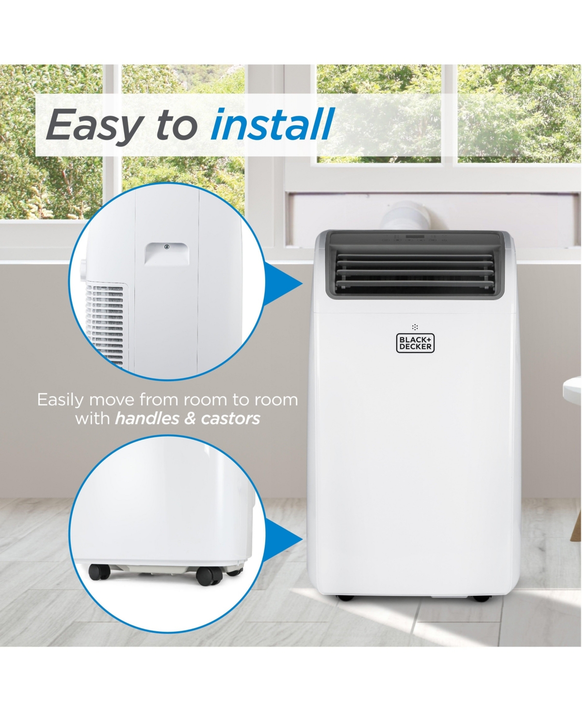 Black+Decker Portable Air Conditioner, 10,200 Btu Sacc/Cec (14,000 Btu Ashrae 128) for Rooms Up To 700 Sq. Ft.
