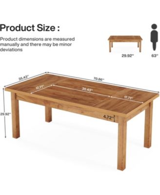 70 Inch Large Computer Desk, Farmhouse Office Desk Writing Study Desk with Solid Wood Leg's, Executive Desk with Thickened Frame and Board