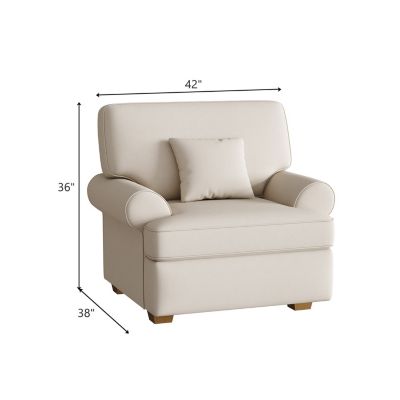 Modern Accent Chair Linen Single Sofa Chair for Living Room, Bedroom