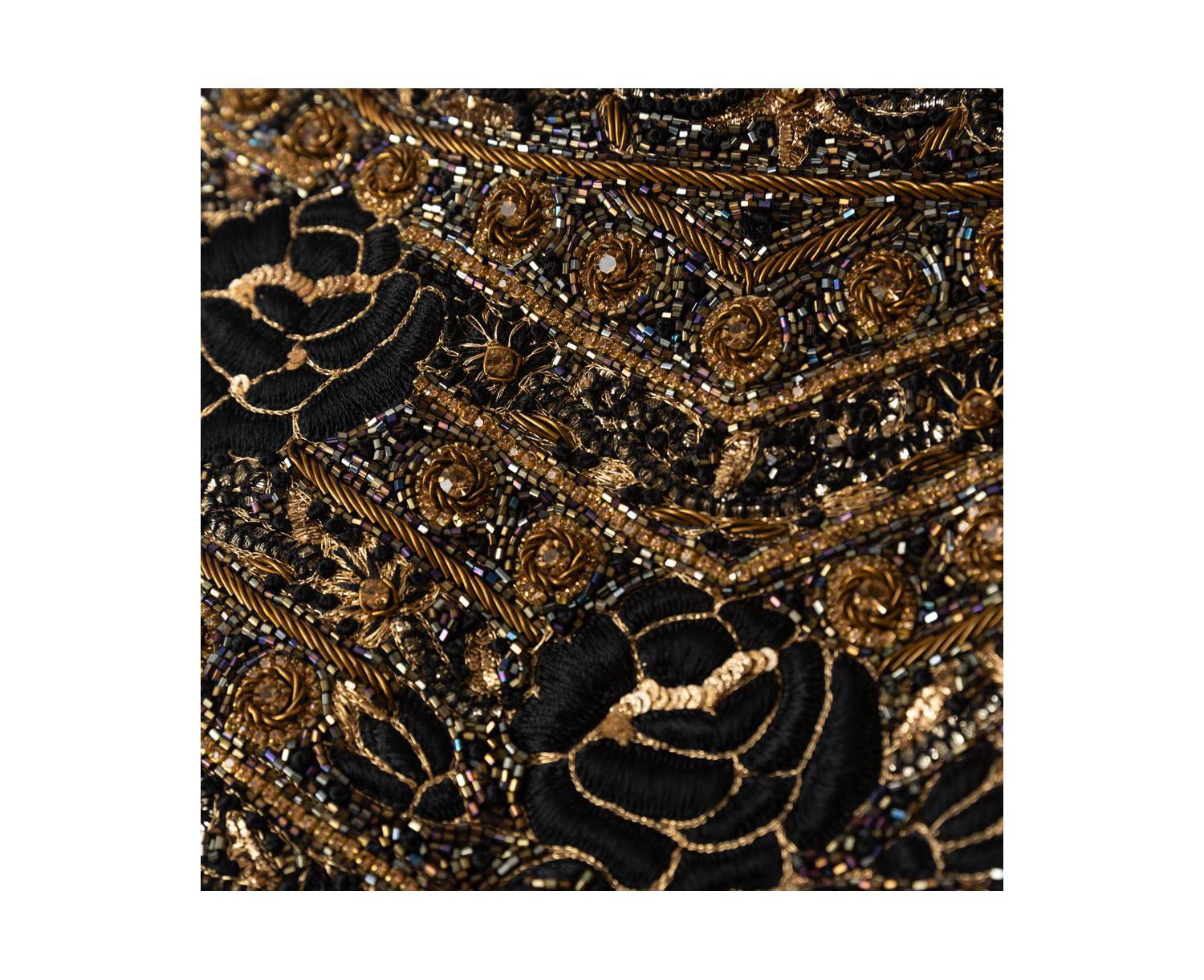 Women's Raw Silk Hand Embroidered Gown