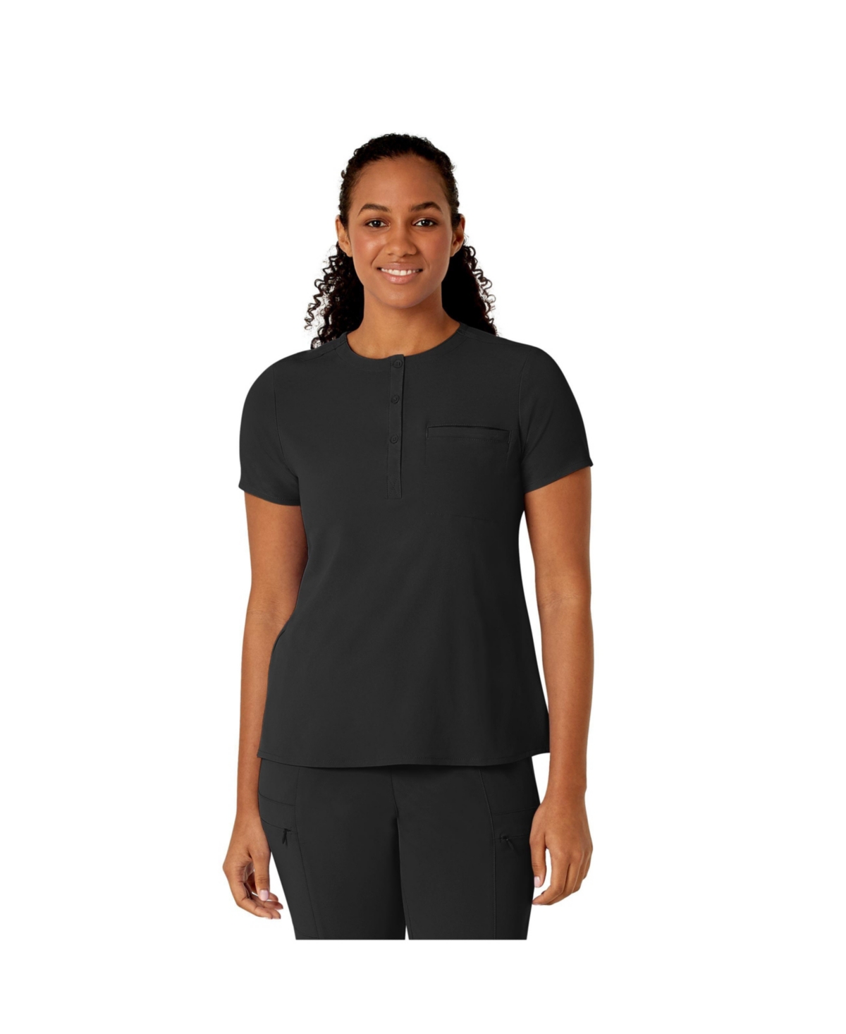 Women's Renew Mandarin Collar Tuck-In Scrub Top - Fresh mint
