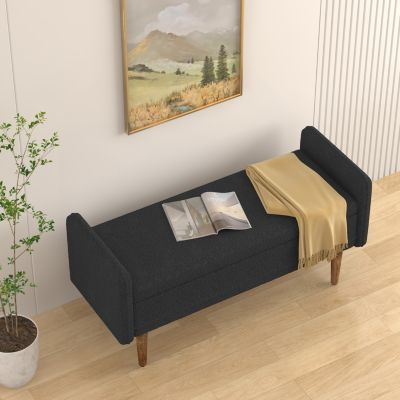  Teddy Velvet Storage Stool with Storage