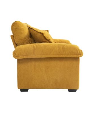 1 Count Chenille fabric Loveseat & Recliner with Pillows