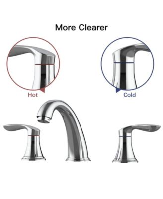 Bathroom Sink Faucet,Widespread Chrome Bathroom Faucet 3 Hole