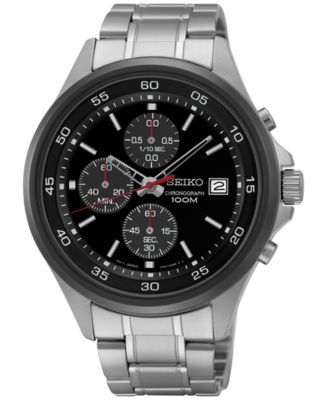 Seiko - Men's Chronograph Stainless Steel Bracelet Watch 43mm SKS491