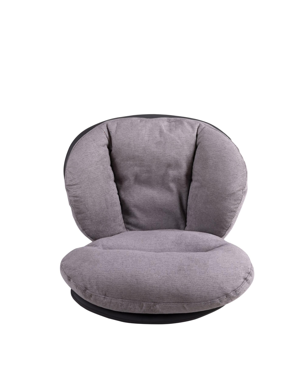 Streamdale Furniture 360° Swivel Accent Chair, Modern Chenille Lounge Chair with Faux Leather andMetal Base Frame, Comfortable Reading Cha