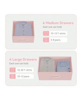 Dresser For Bedroom With 12 Drawer, Dressers & Chests Of Drawers For Hallway, Entryway, Storage Organizer Unit With Fabric, Sturdy Metal Frame, Wood Tabletop