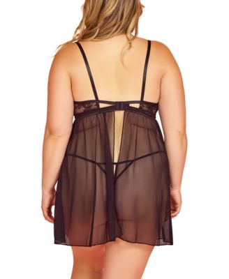 Plus Size Babydoll Lingerie Set