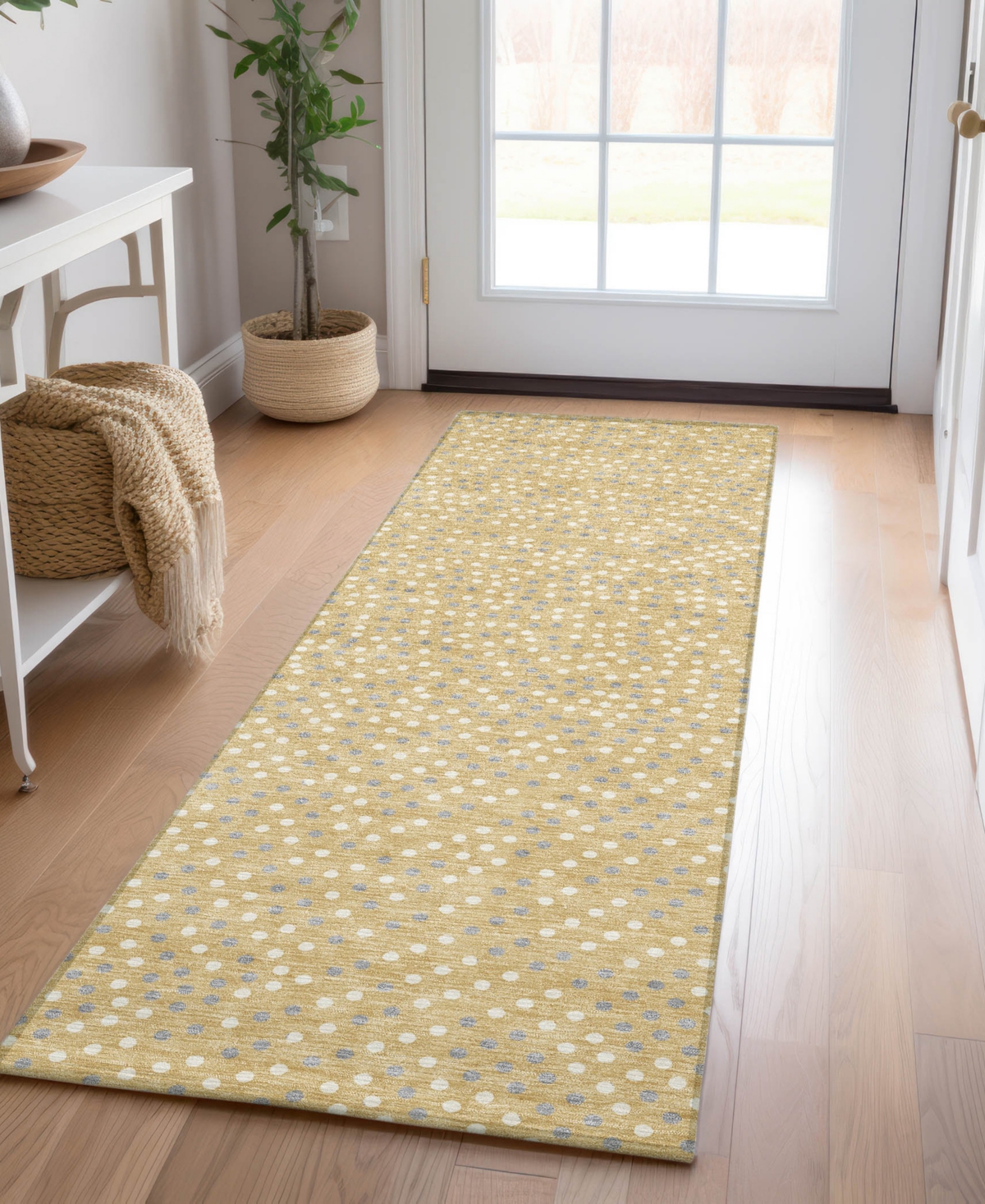 Addison Chantille Machine Washable Acn1021 2'3''x7'6'' Runner Area Rug In Gold